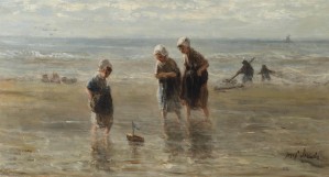 Children playing on the beach
